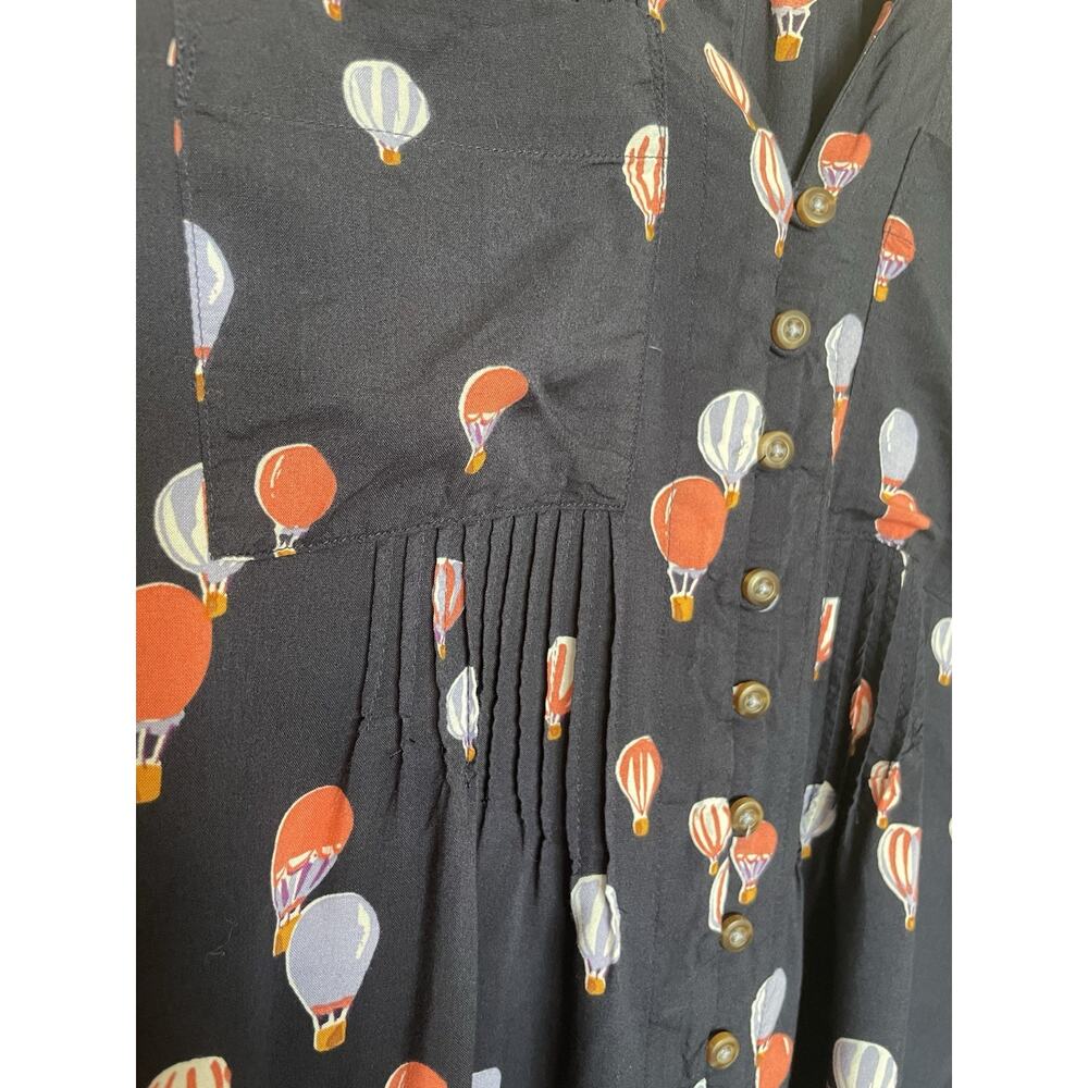 MAEVE BY ANTHROPOLOGIE SLEEVELESS NOVELTY PRINT HOT AIR BALLOON BLOUSE SZ XS - Picture 6 of 14